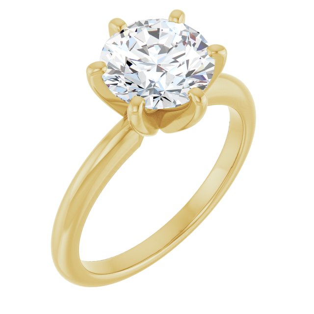 Anillo de Compromiso Redondo Lab. 2.01 CT. Oro Amarillo 14K