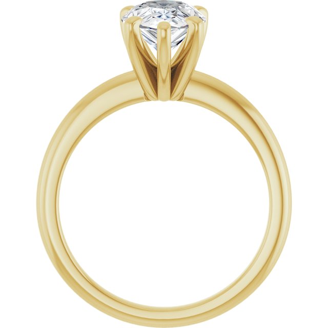 Anillo de Compromiso Pera Lab. 2.05 CT. Oro Amarillo 14K