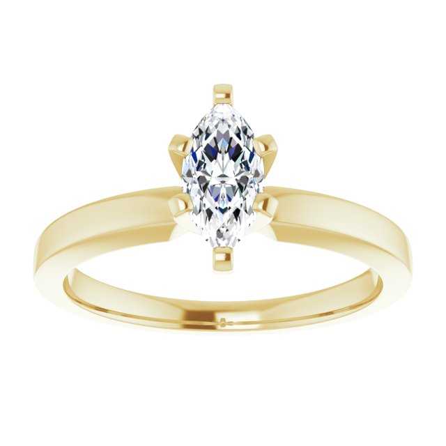 Anillo de Compromiso Marquise  0.52 CT. Oro Amarillo 14K