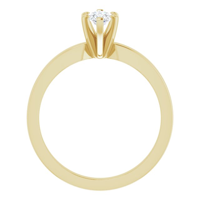 Anillo de Compromiso Marquise Lab. 0.52 CT. Oro Amarillo 14K