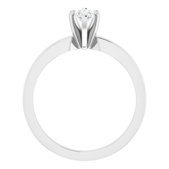 Anillo de Compromiso Marquise  0.52 CT. Oro Blanco 14K