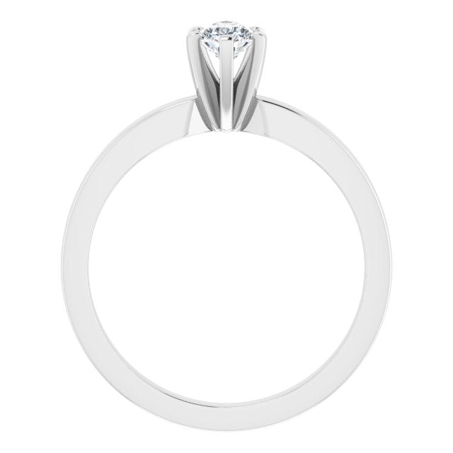 Anillo de Compromiso Pera Lab. 0.50 CT. Oro Blanco 14K