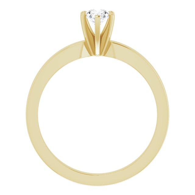 Anillo de Compromiso Ovalado  0.51 CT. Oro Amarillo 14K