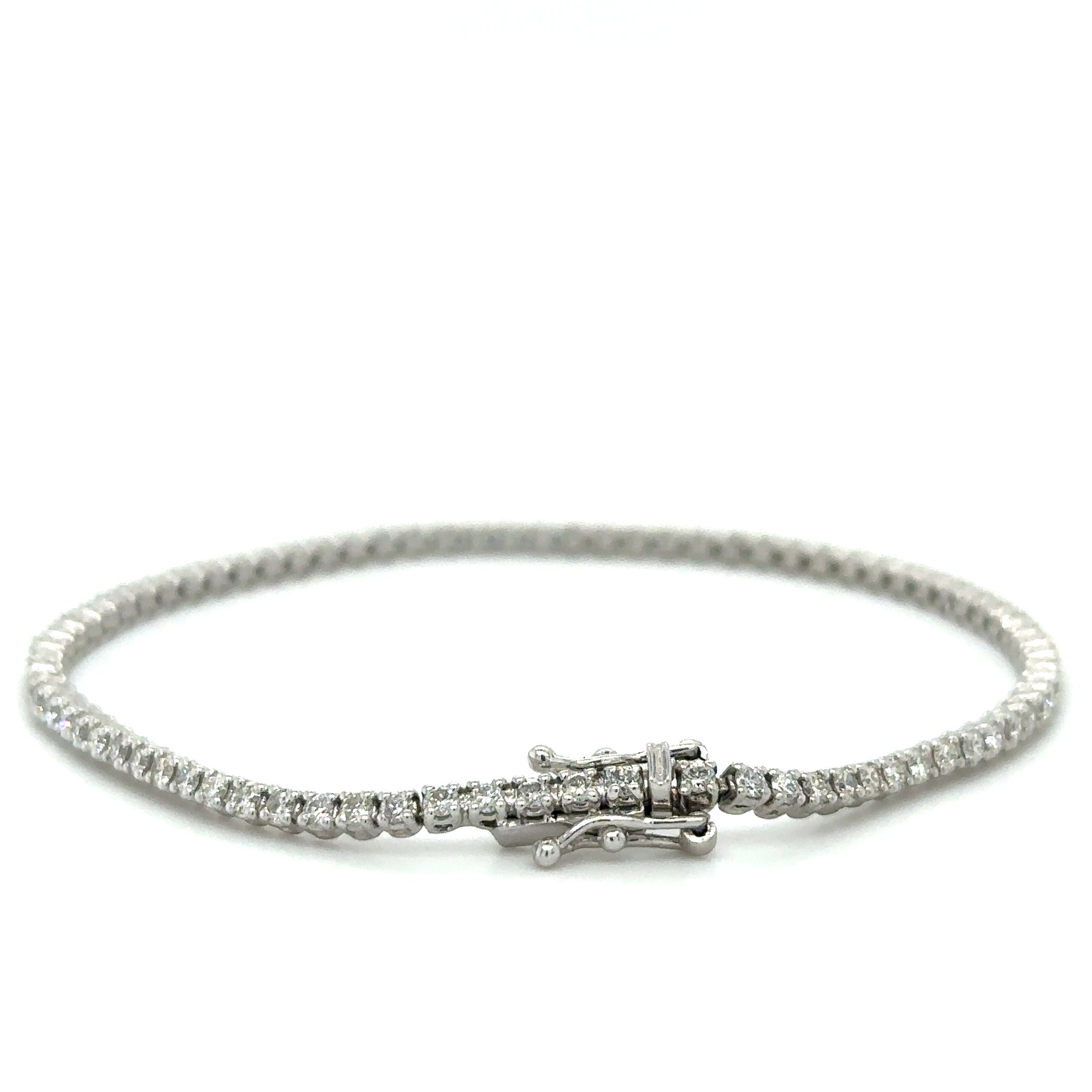 Pulsera Tennis de Diamante 1.84 CT. en Oro Blanco de 14K