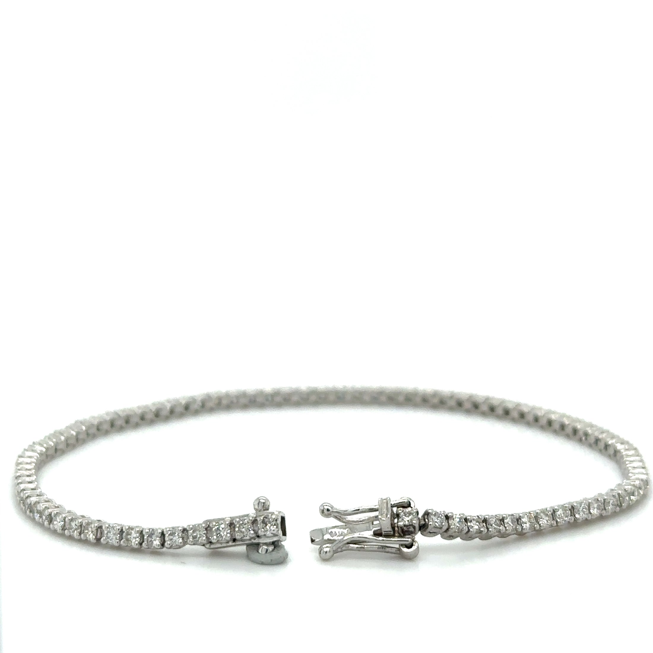 Pulsera Tennis de Diamante 1.84 CT. en Oro Blanco de 14K