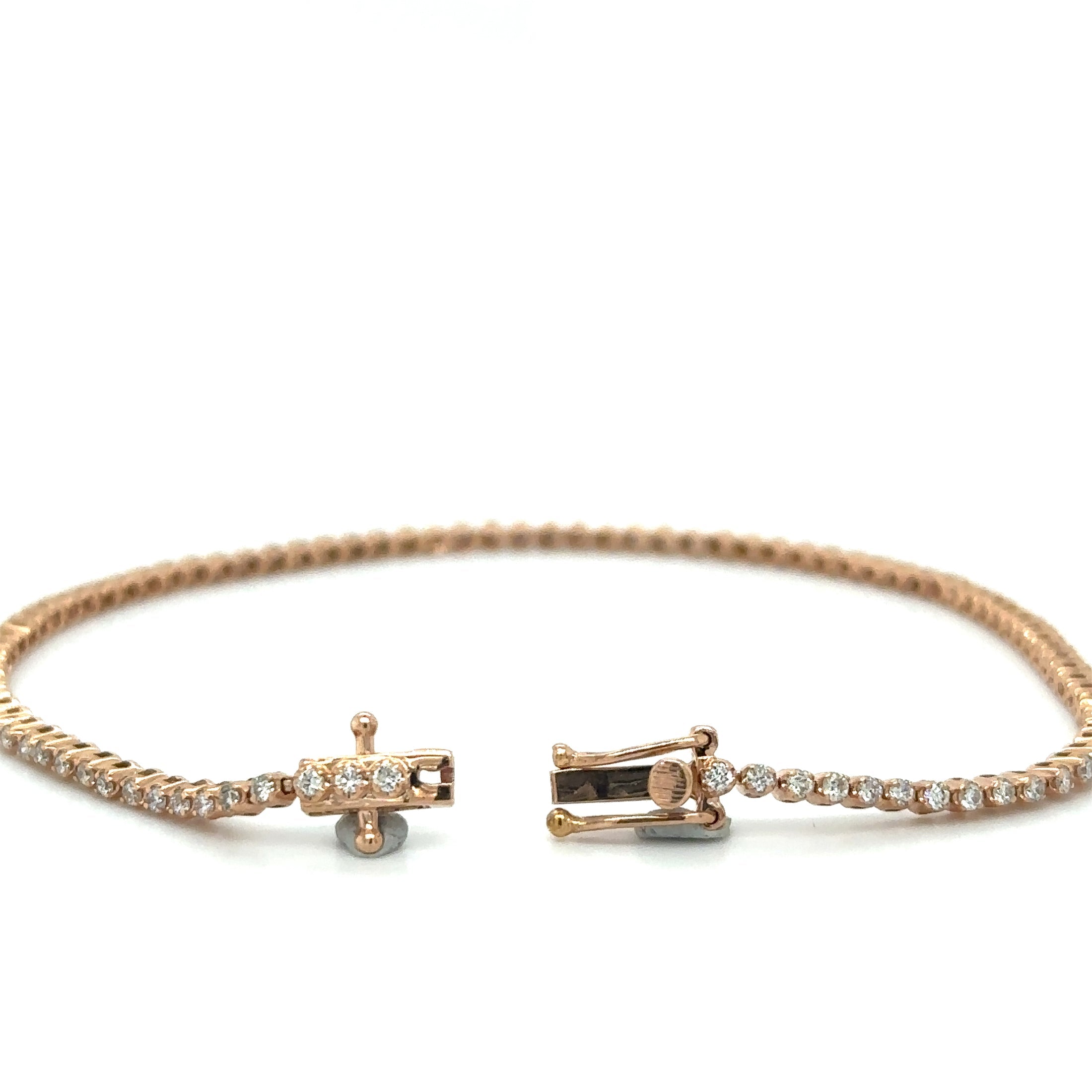 Pulsera Tennis de Diamante 1 CT. en Oro Rosa de 14K