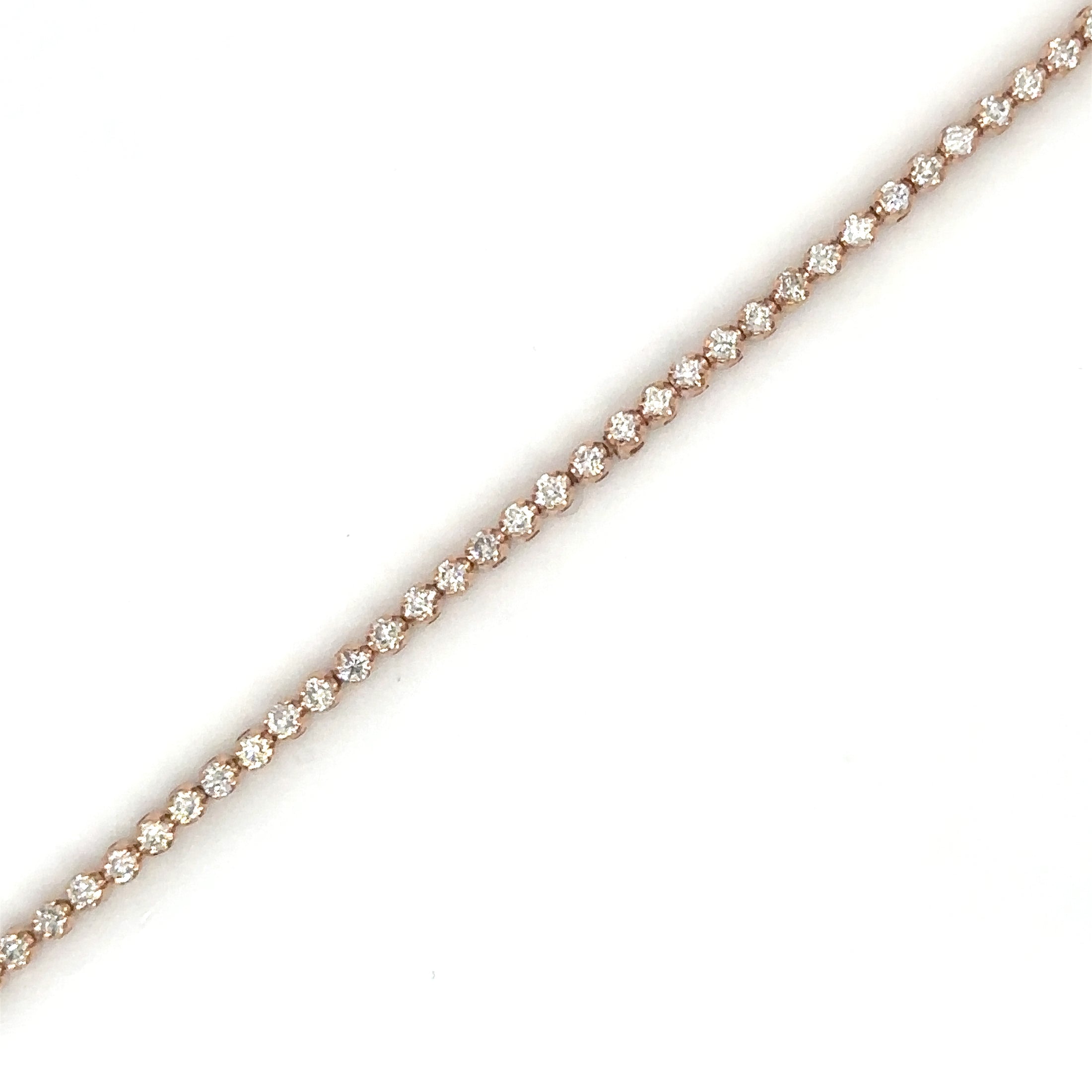 Pulsera Tennis de Diamante 1 CT. en Oro Rosa de 14K