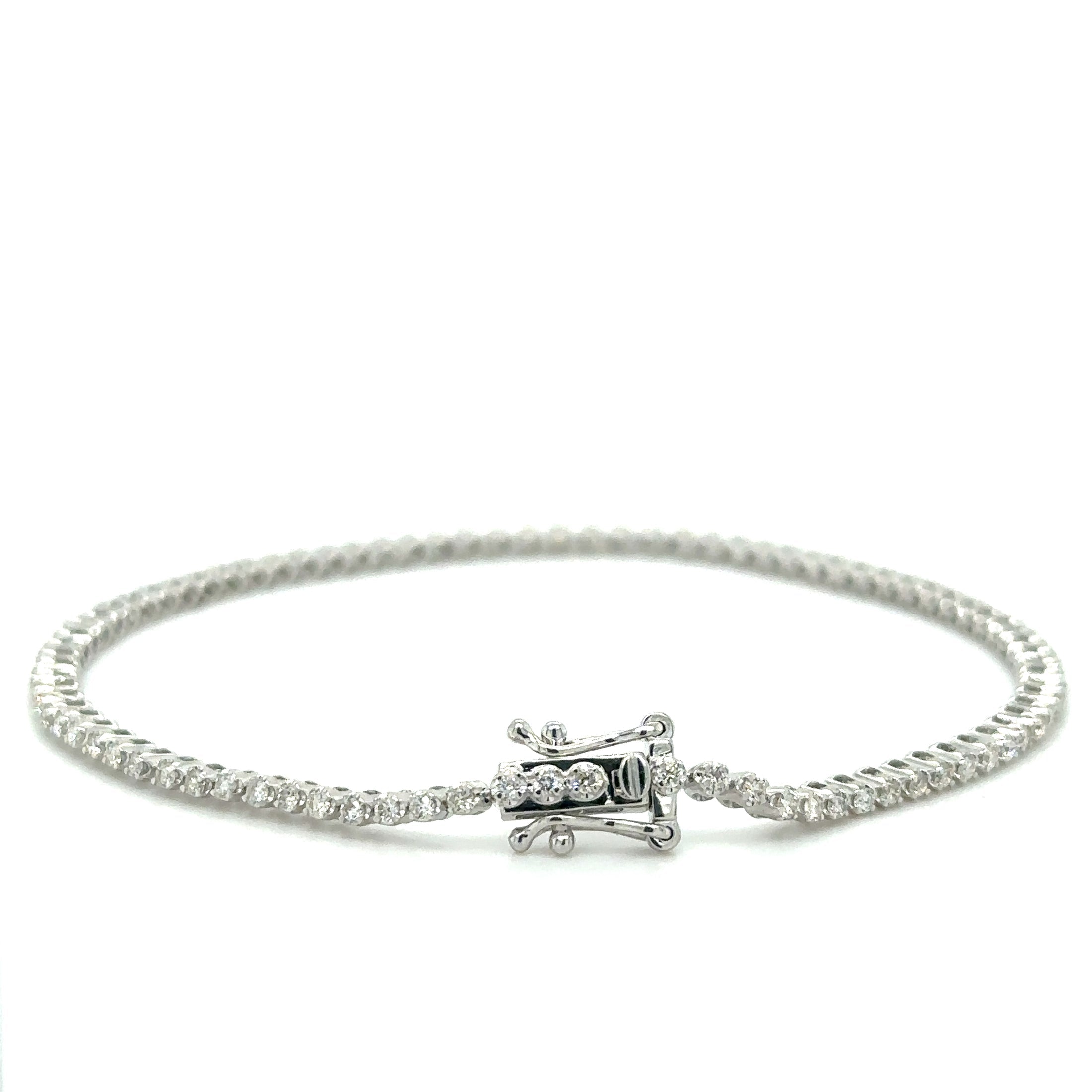 Pulsera Tennis de Diamante 1 CT. en Oro Blanco de 14K