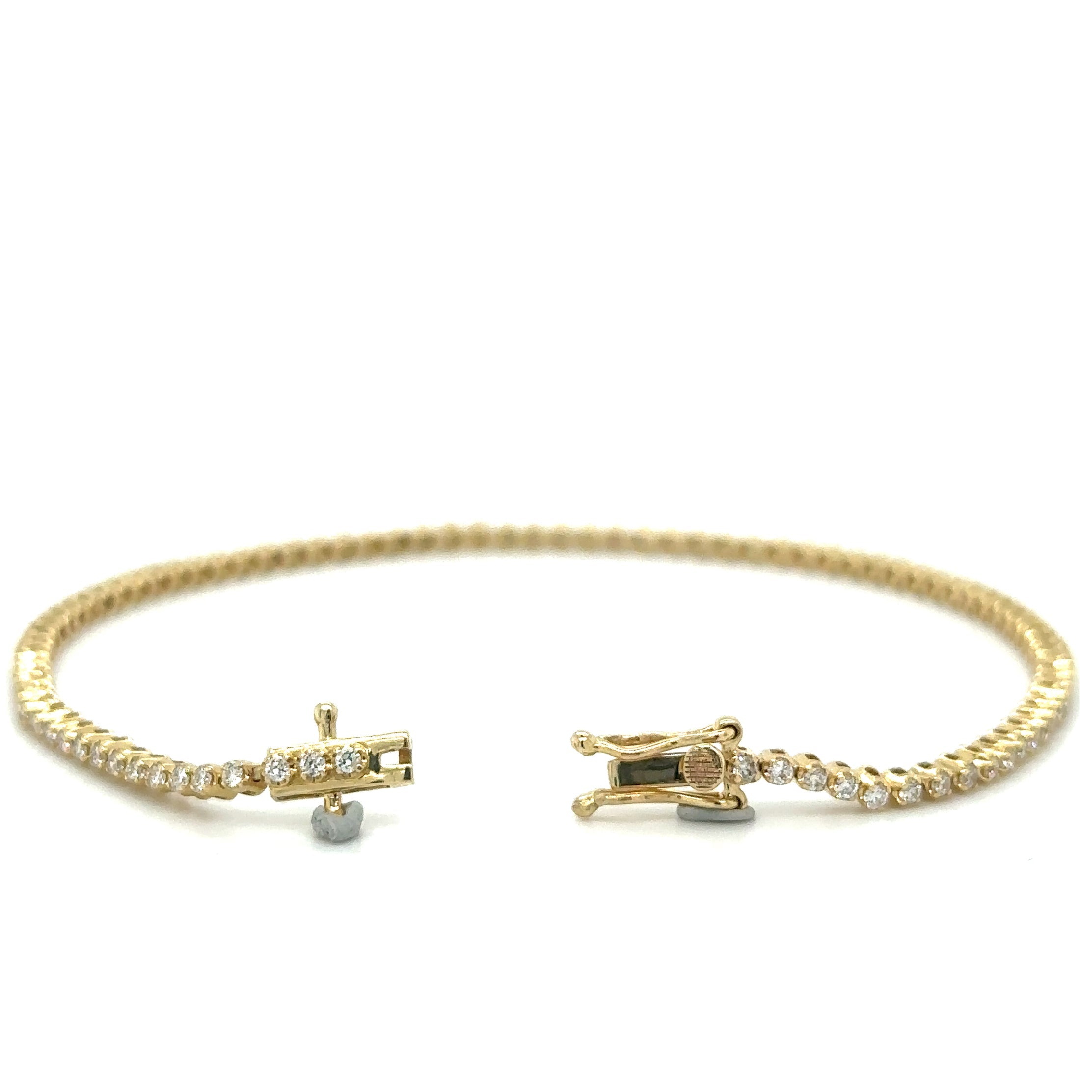 Pulsera Tennis de Diamante 1 CT. en Oro Amarillo de 14K