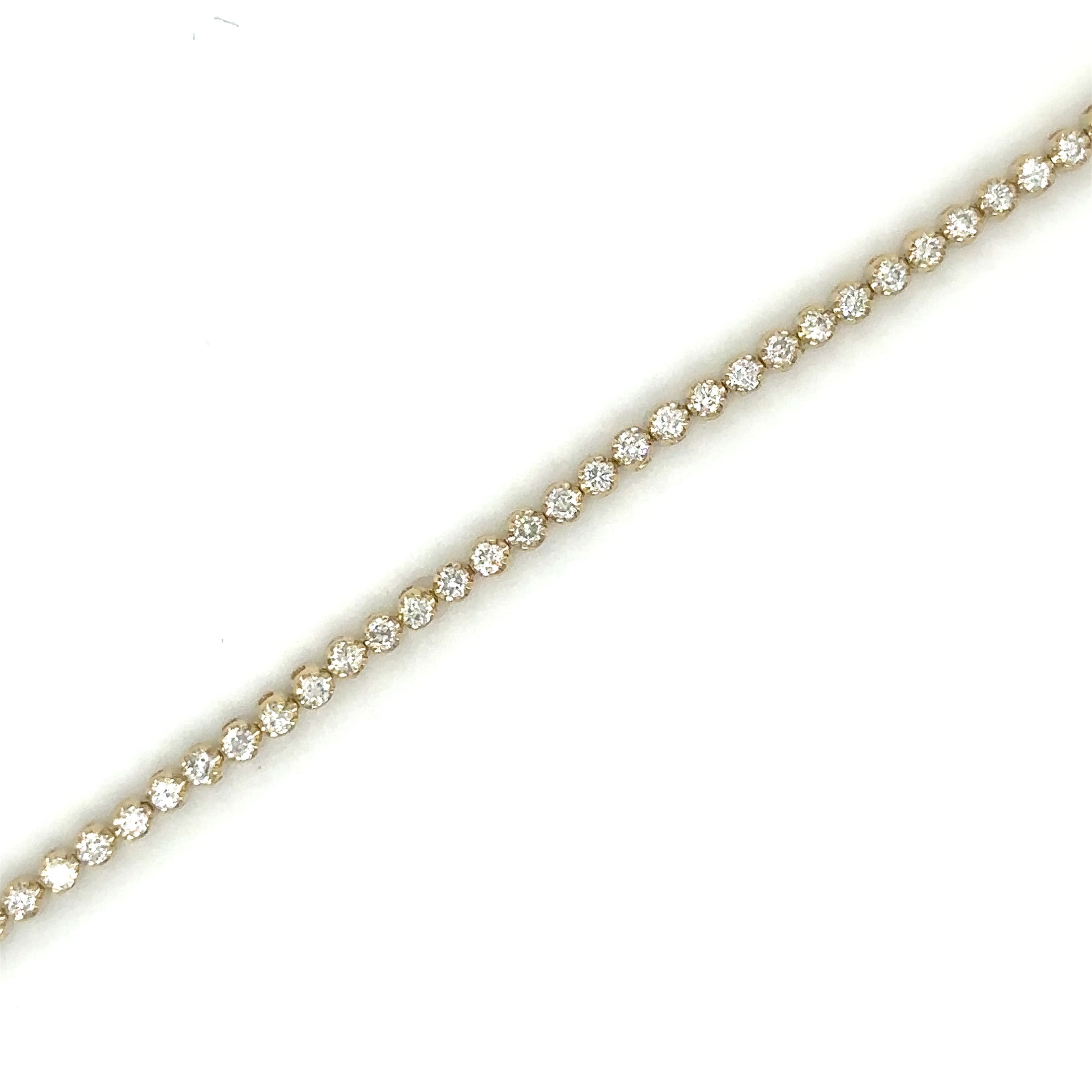 Pulsera Tennis de Diamante 1 CT. en Oro Amarillo de 14K