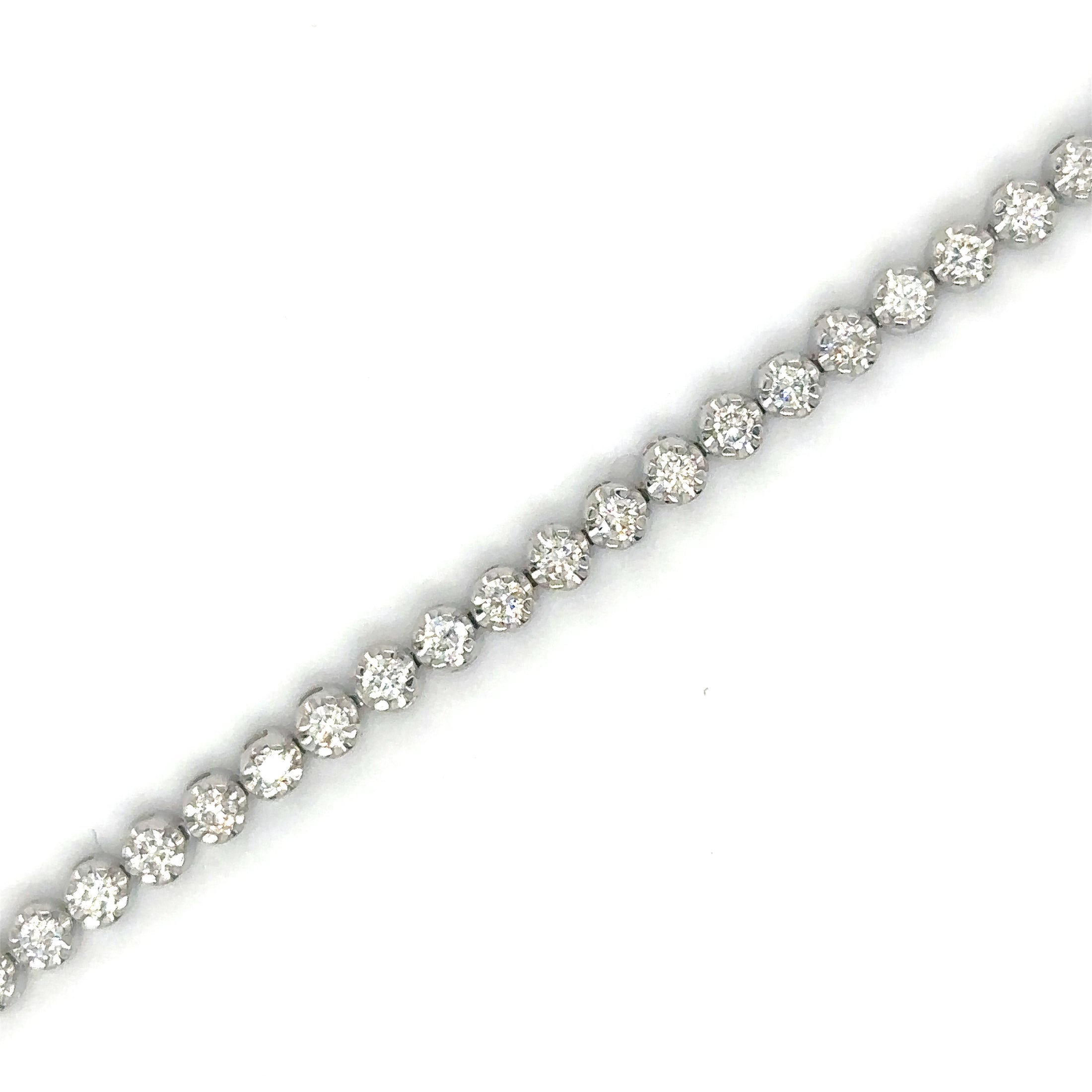 Pulsera Tennis de Diamante 2 CT. en Oro Blanco de 14K