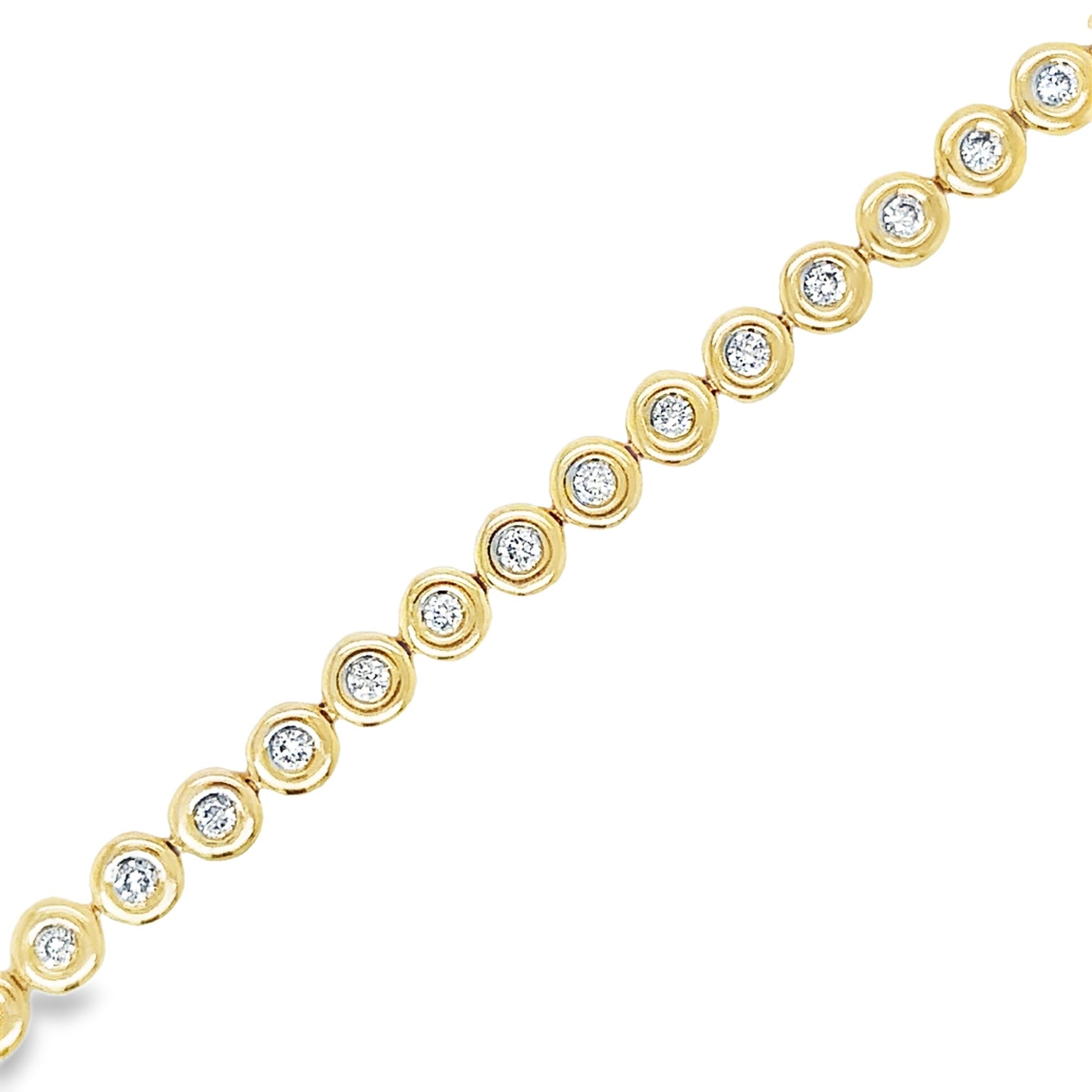 Pulsera Tennis de Diamante 1.00 CT. en Oro Amarillo de 14K