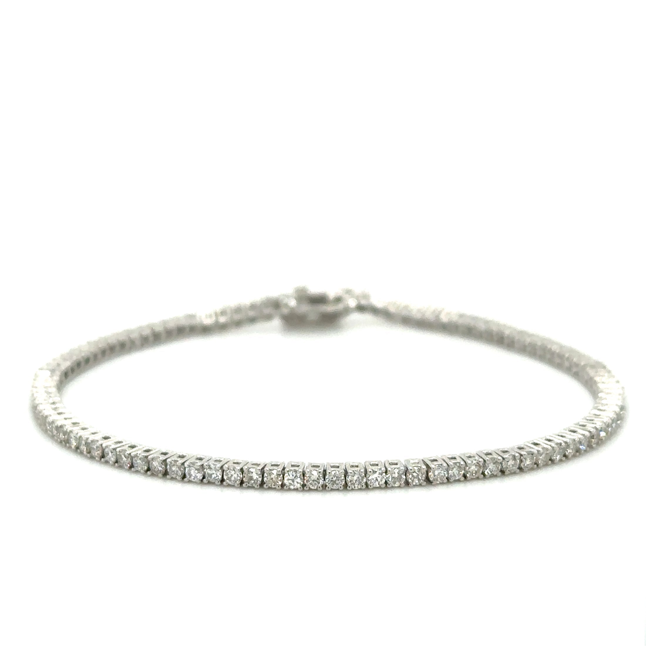 Pulsera Tennis de Diamante 2.02 CT. en Oro Blanco de 14K