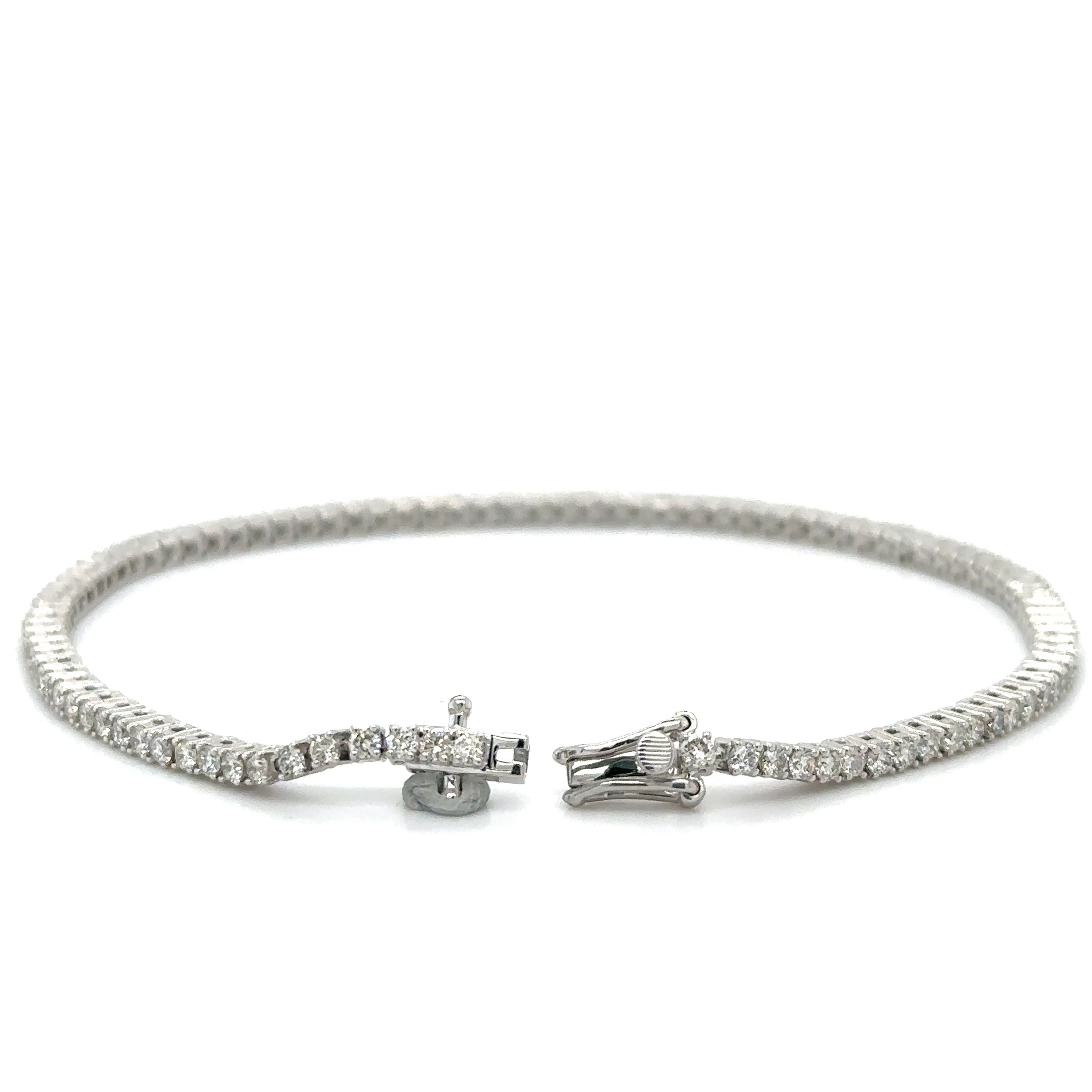 Pulsera Tennis de Diamante 2.02 CT. en Oro Blanco de 14K