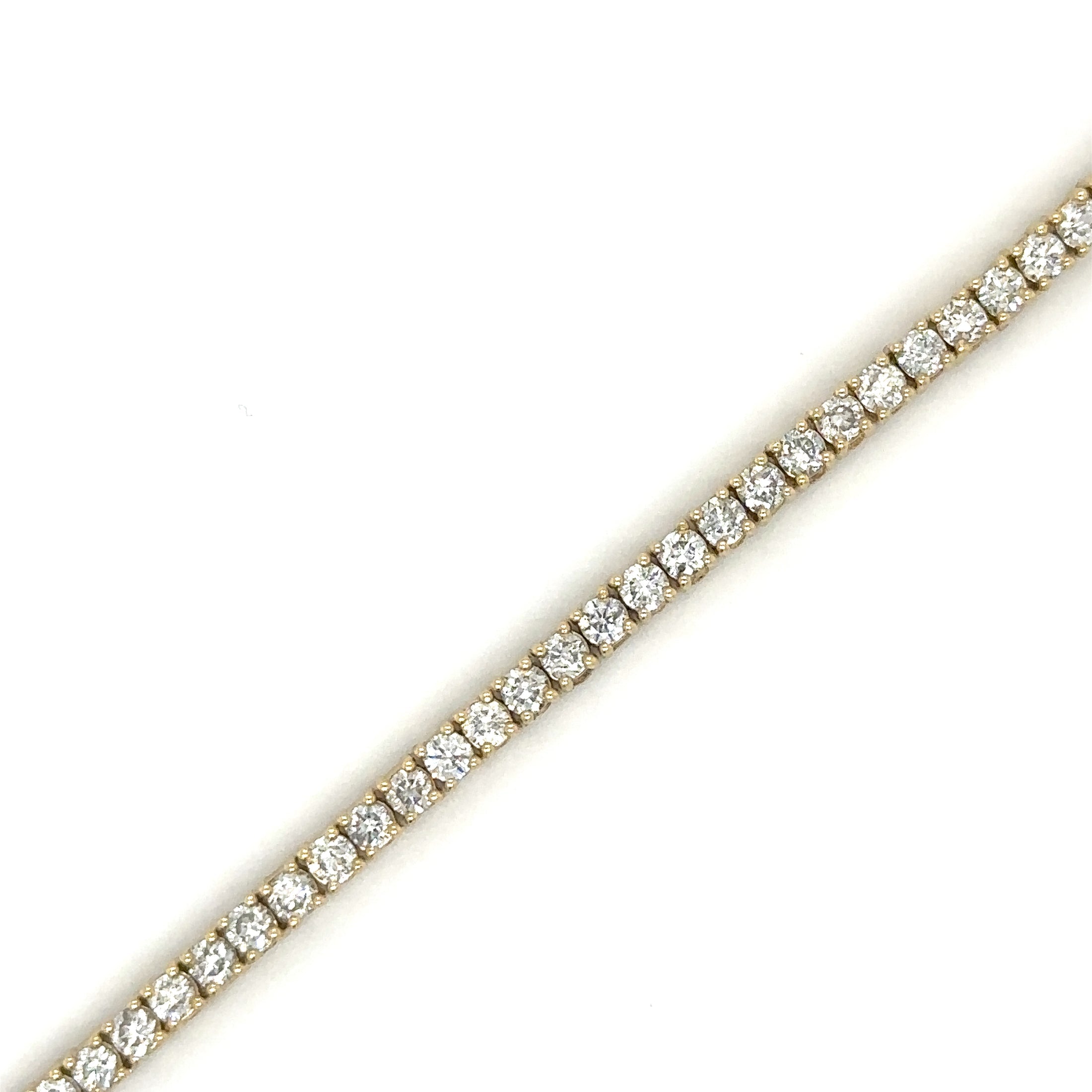 Pulsera Tennis de Diamante 3 CT. en Oro Amarillo de 14K