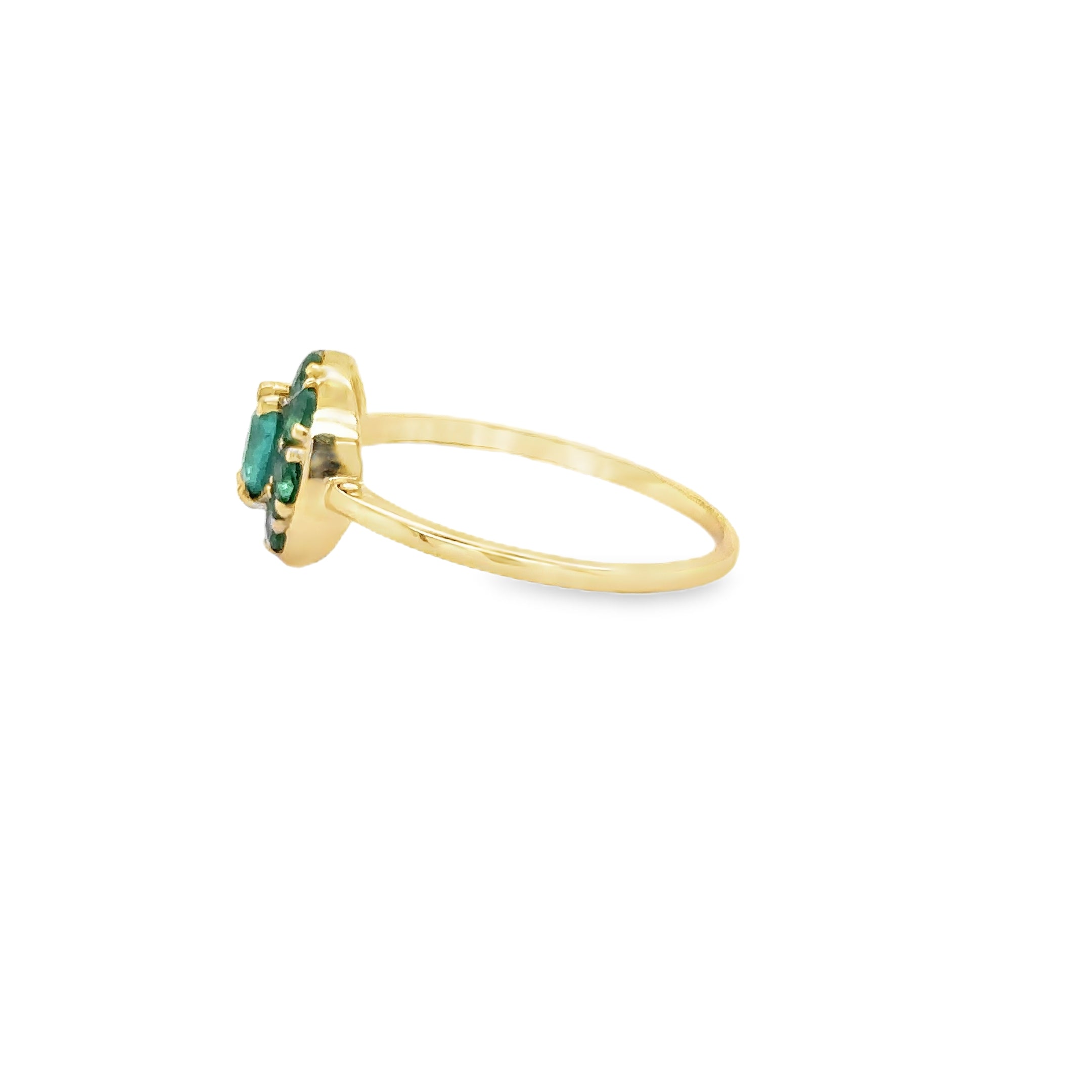 Anillo Esmeralda En Oro Amarillo De 14K, 0.75CT