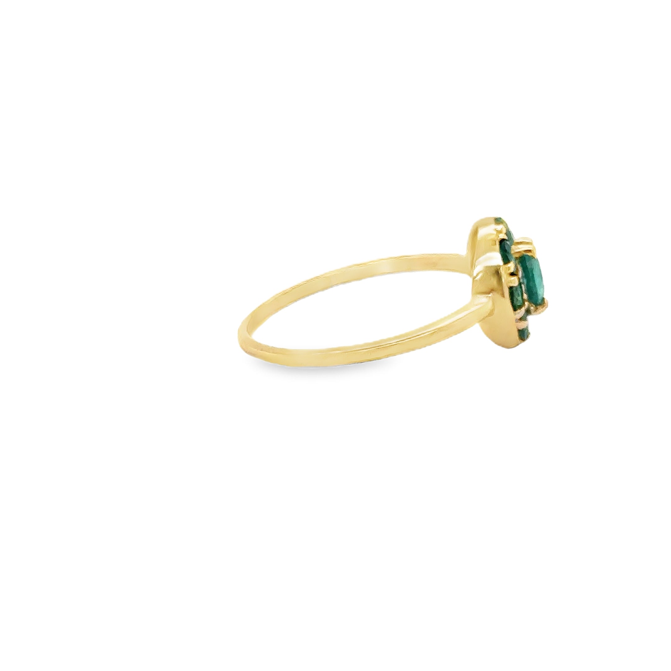 Anillo Esmeralda En Oro Amarillo De 14K, 0.75CT