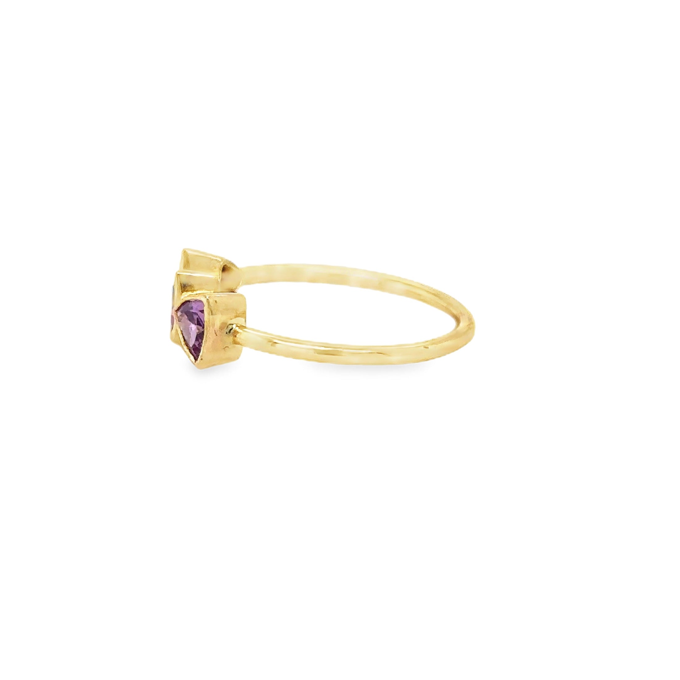 Anillo De Zafiro Rosa En Oro Amarillo De 14K, 0.89CT