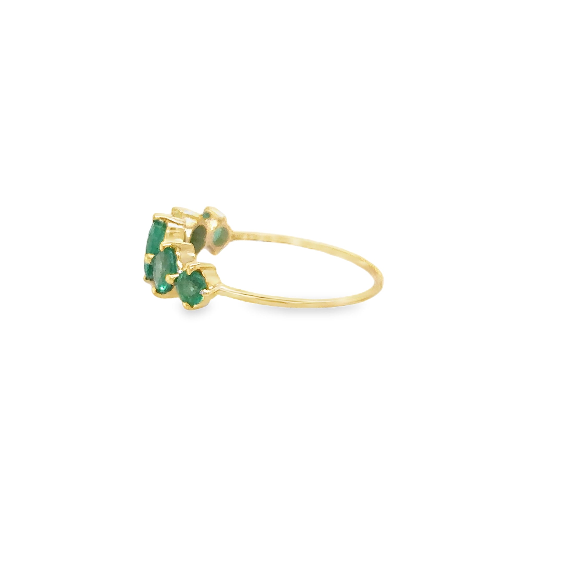 Anillo Esmeralda En Oro Amarillo De 14K, 1.10CT