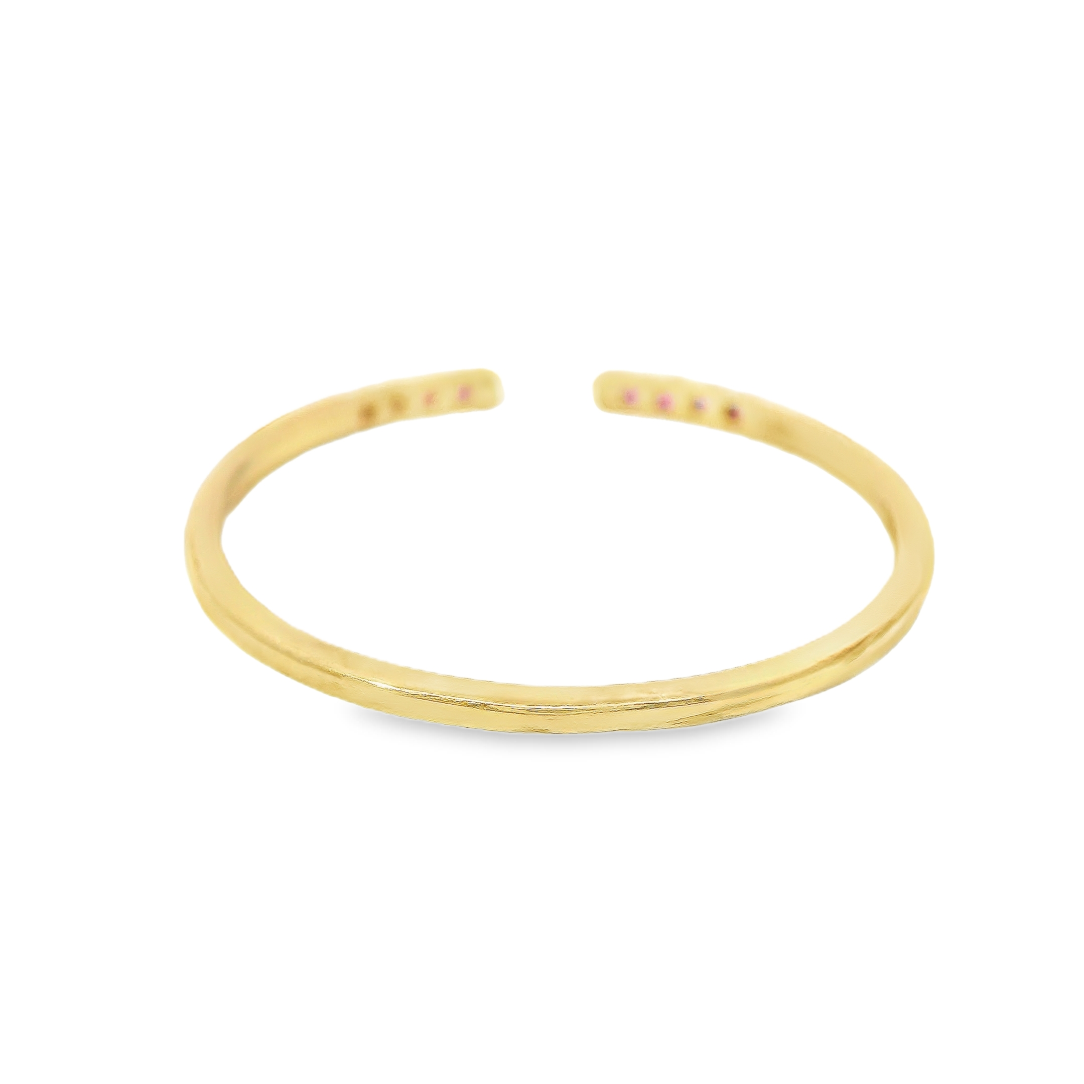 Anillo Rubí En Oro Amarillo De 14K, 0.04CT