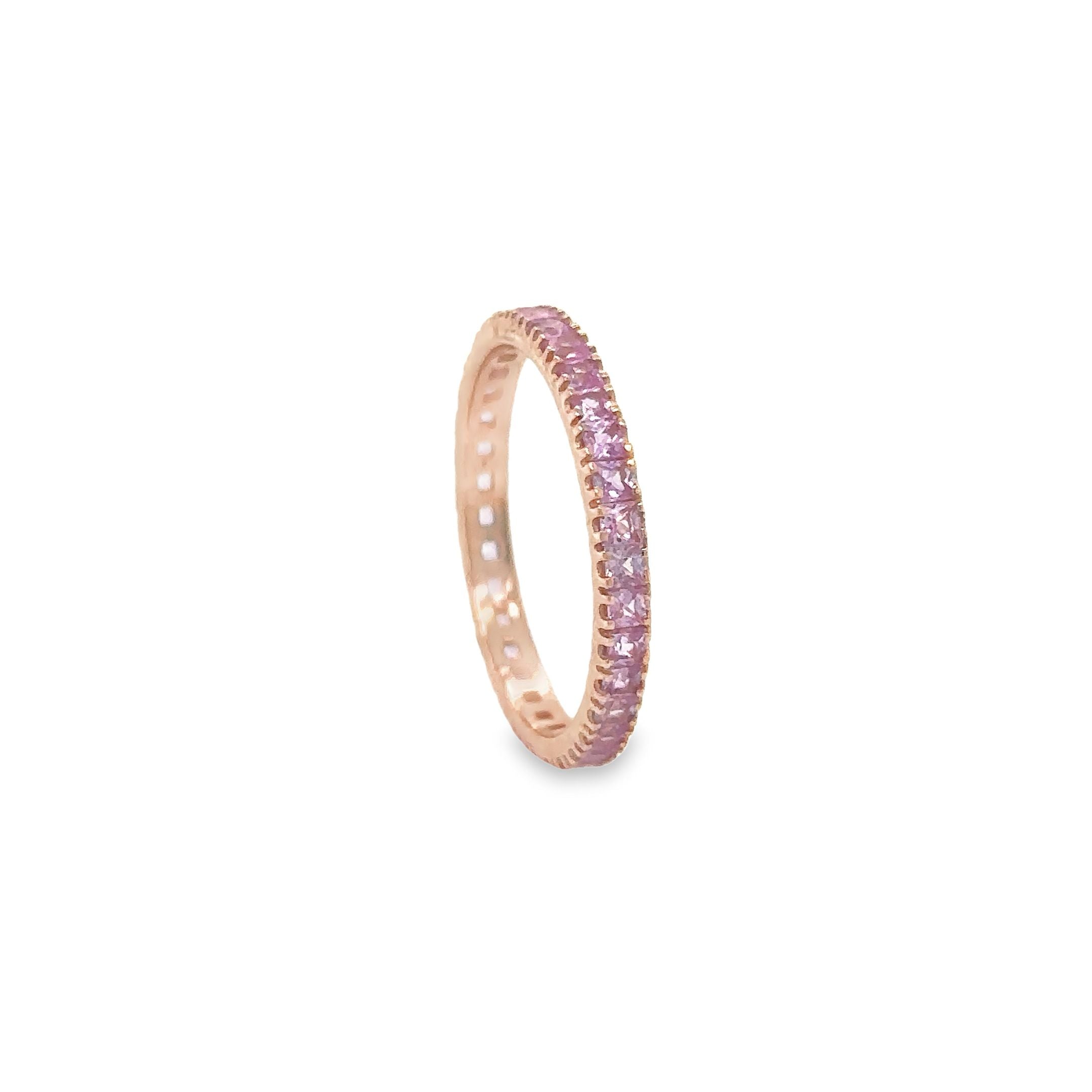 Anillo De Zafiro Rosa En Oro Rosa De 14K, 1.32CT