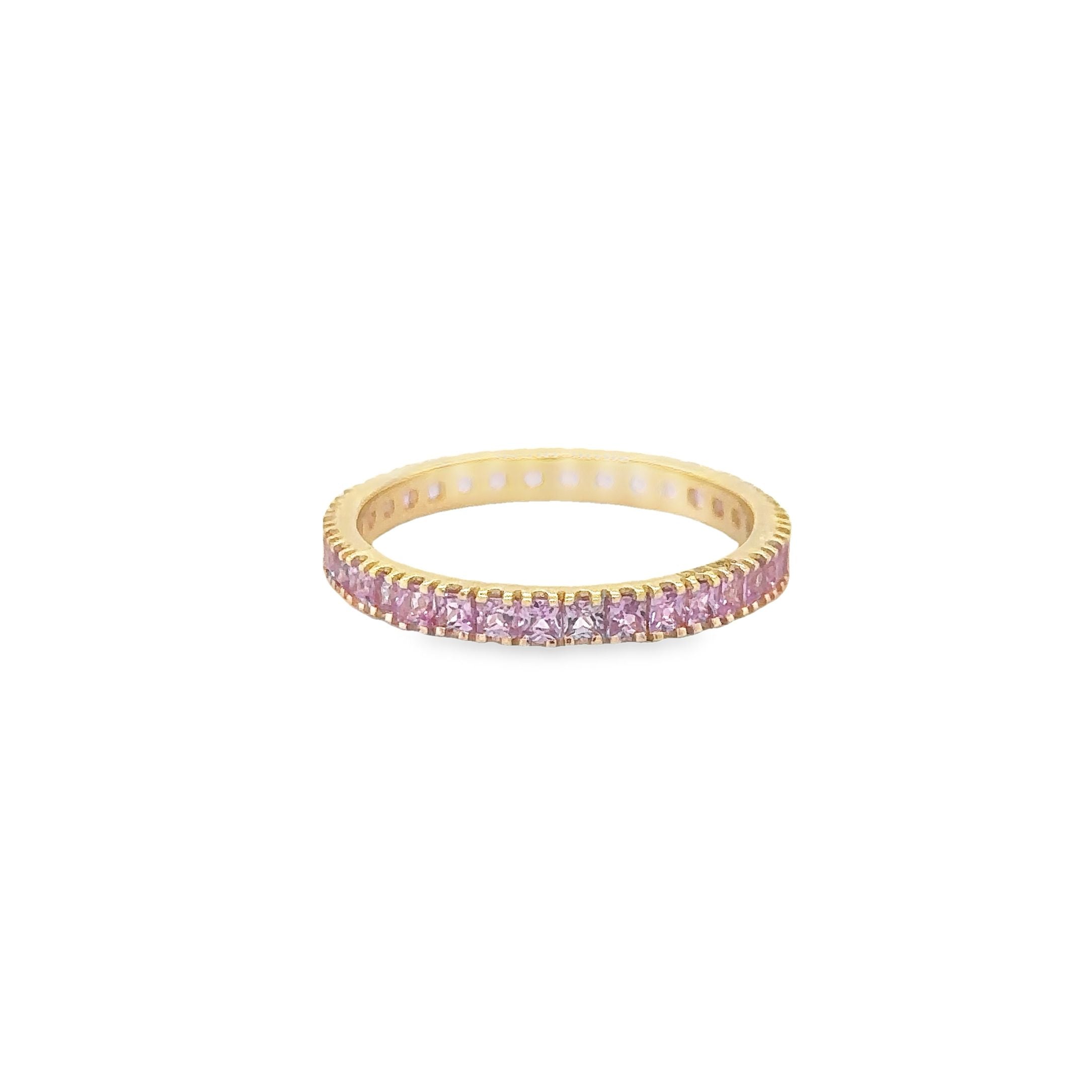 Anillo De Zafiro Rosa En Oro Amarillo De 14K, 1.32CT