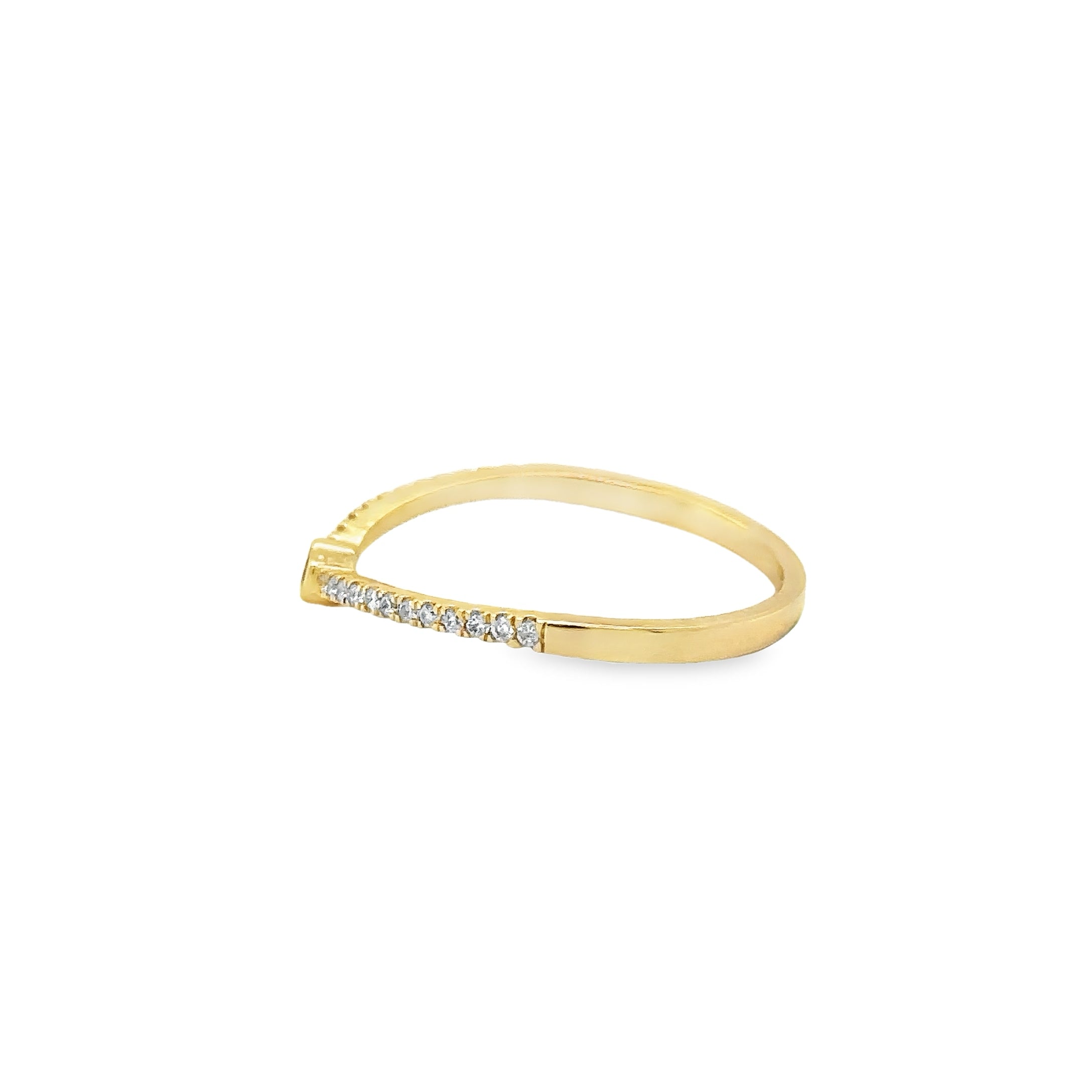 Anillo De Zafiro En Oro Amarillo De 14 Kt Con Diamantes, 0.19 CT