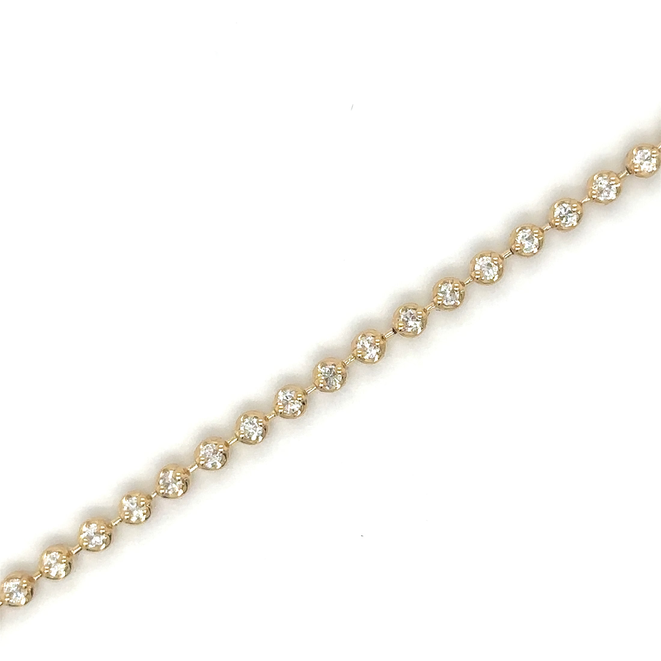 Pulsera Tennis de Diamante 1.09 CT. en Oro Amarillo de 14K