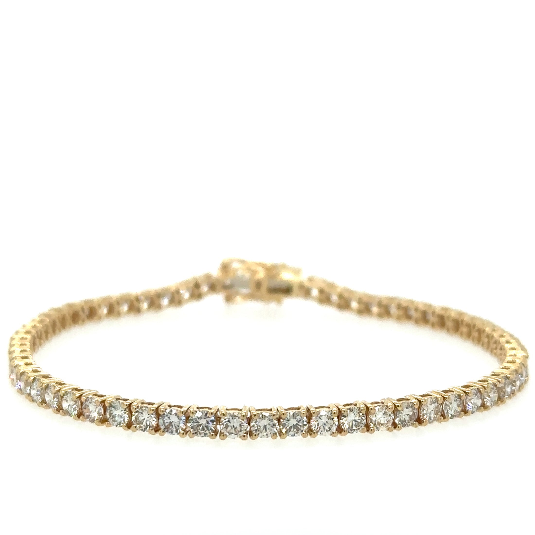 Pulsera Tennis de Diamante 4.93 CT. en Oro Amarillo de 14K