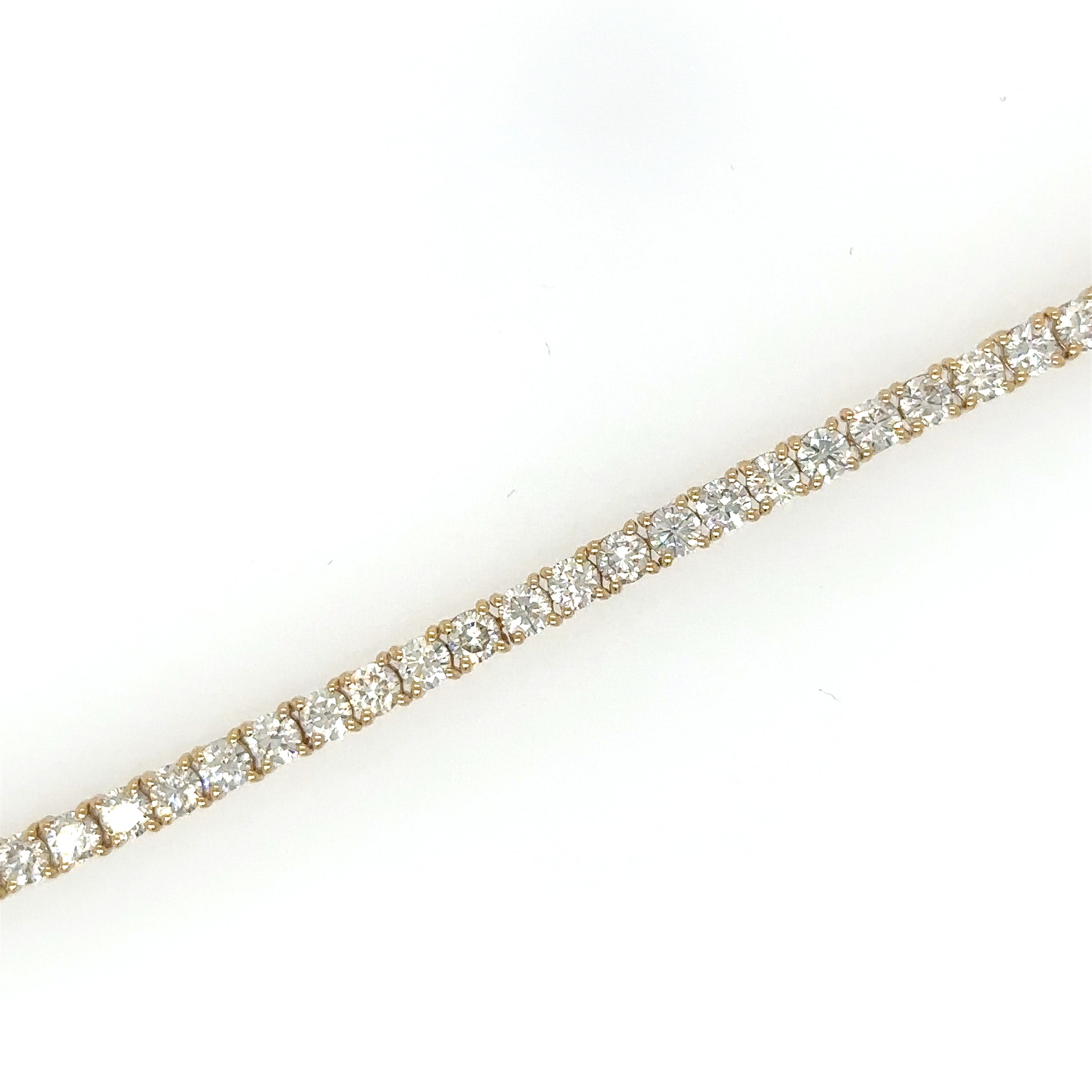 Pulsera Tennis de Diamante 4.93 CT. en Oro Amarillo de 14K