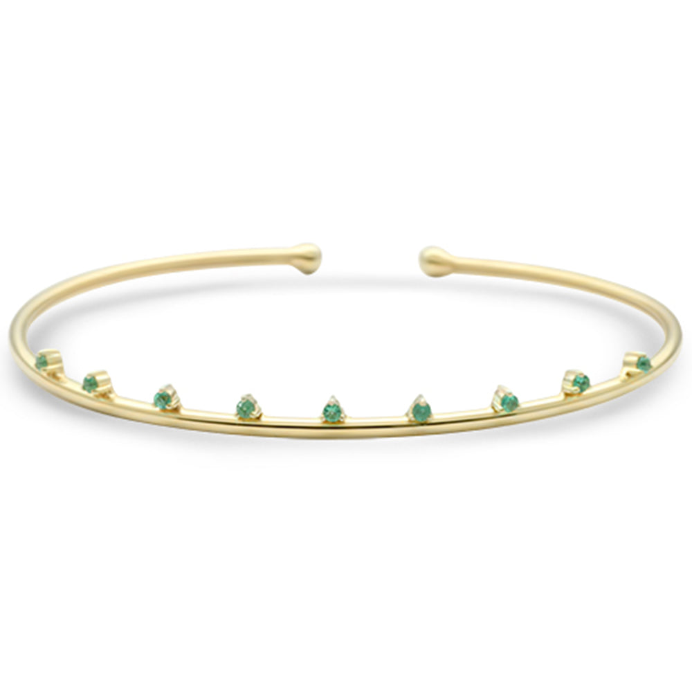 Pulsera Esmeralda en Oro Amarillo en 14K 0.15 CT