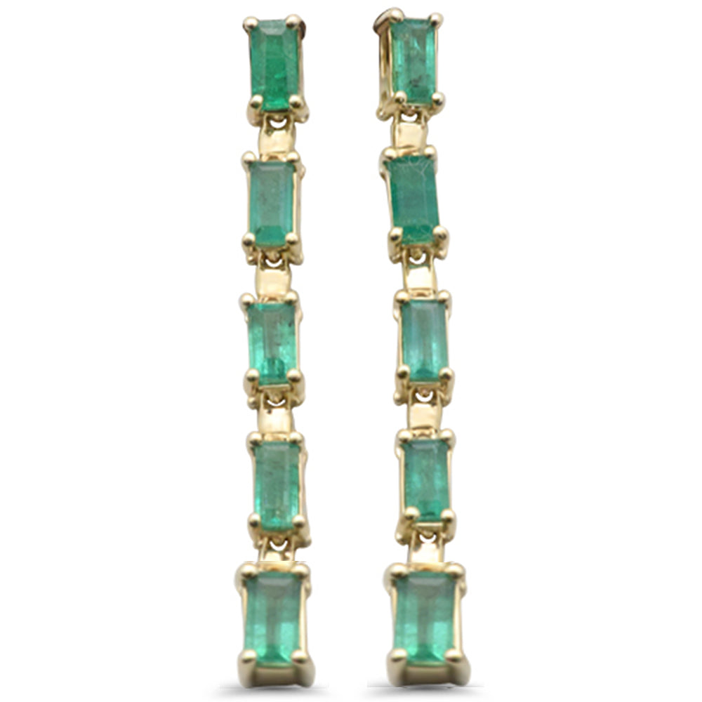 Aretes Esmeralda en Oro Amarillo en 14K 1.35 CT