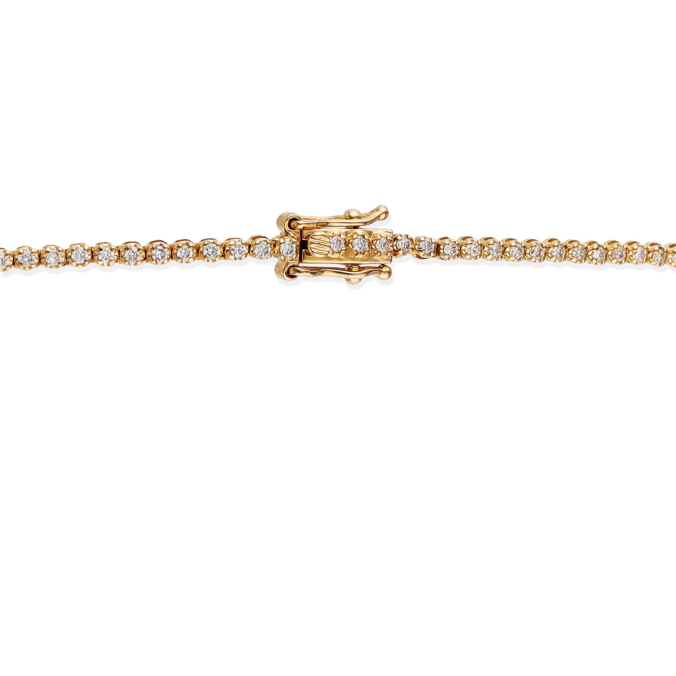 Collar Tennis de Diamante 3.6CT. En Oro Amarillo de 14K