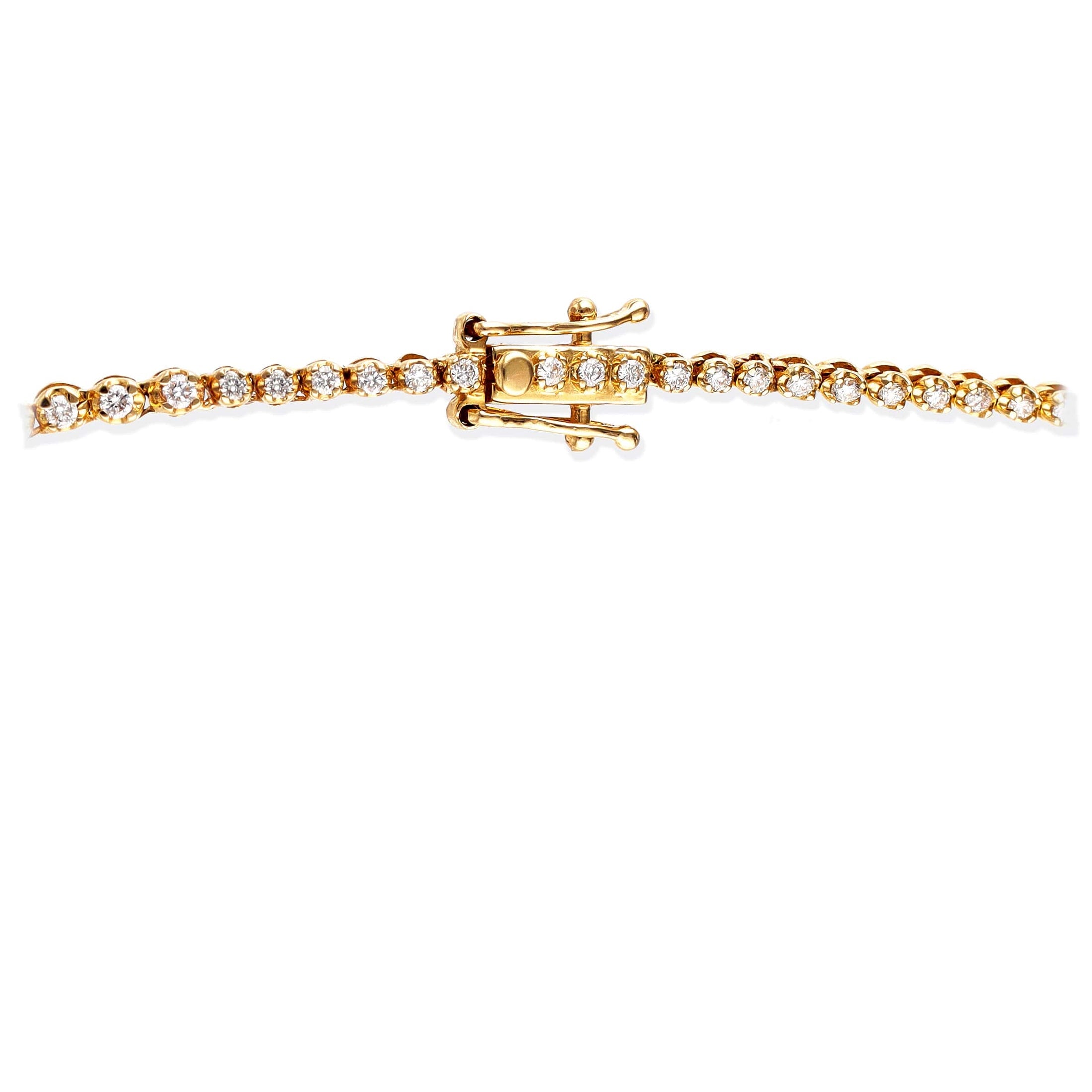 Collar Tennis de Diamante 2.7CT. En Oro Amarillo de 14K